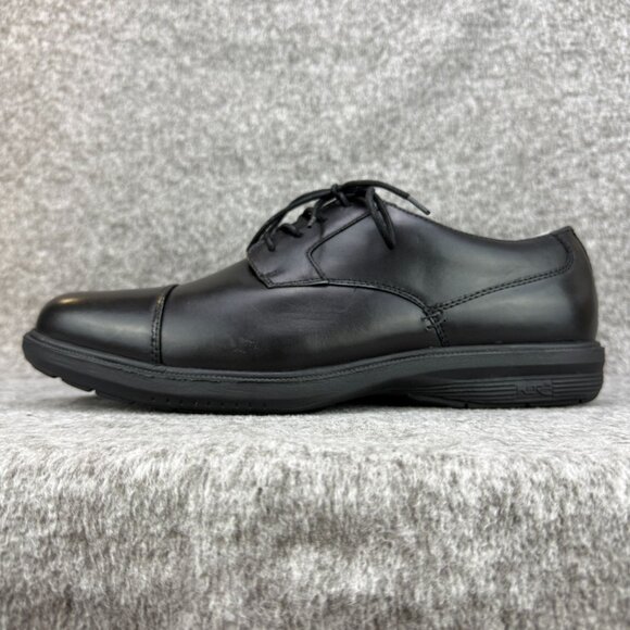 ✅Nunn Bush Melvin Street Oxfords Mens 13M Black Leather Cap-Toe KORE Technology - Picture 1 of 12
